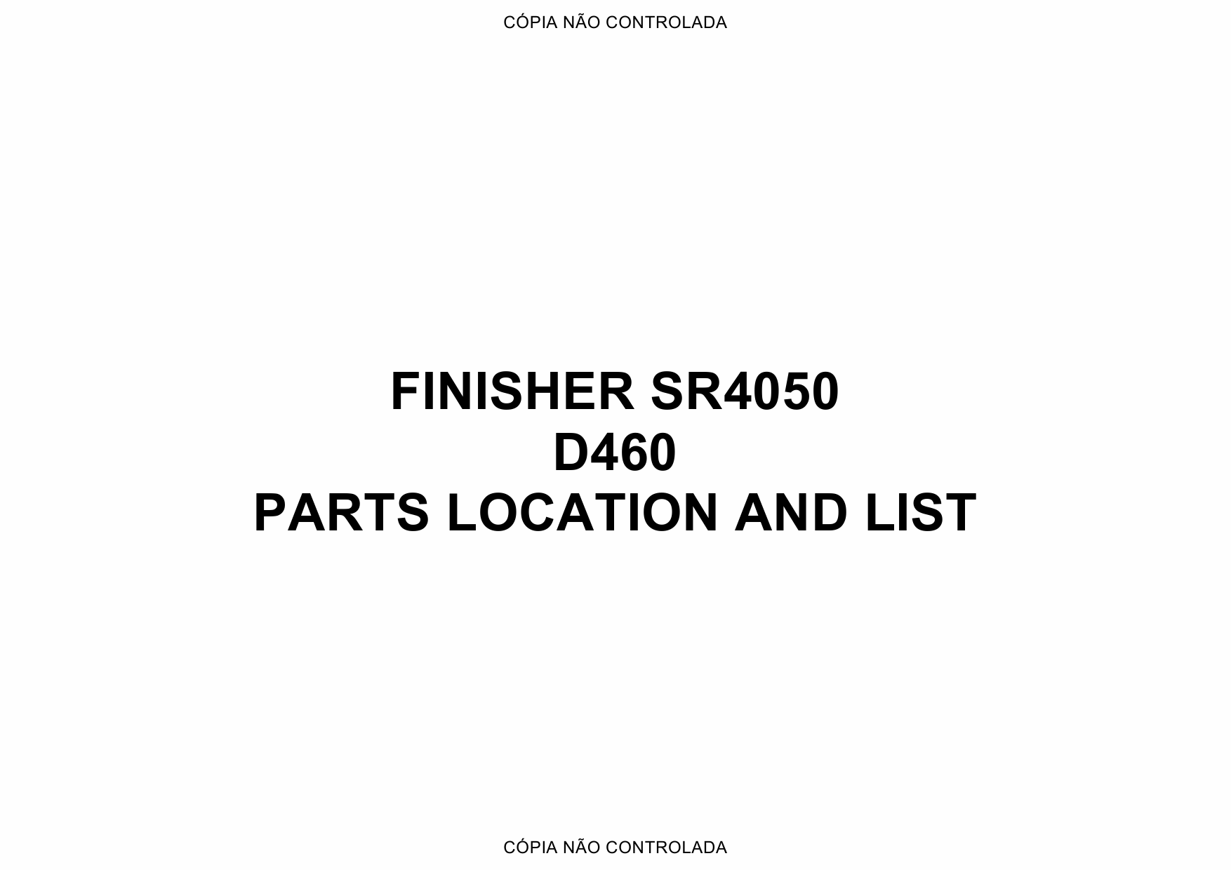 RICOH Options D460 FINISHER-SR4050 Parts Catalog PDF download-1